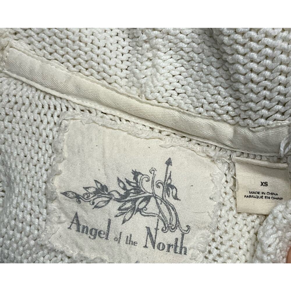 Angel of the North Anthropologie Open Front Cardigan Sweater Romantic Ivory XS - Picture 13 of 13